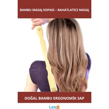 Letsii Doğal Bambu Kaşınma ve Masaj Sopası Hafif ve Ergonomik Tasarım