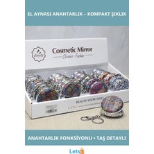 Letsii Taş Detaylı Zarif El Aynası Anahtarlık