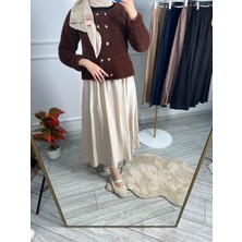 Moda 5036 Beli Lastikli Gizli Cepli Tensel Etek