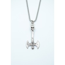 IDR Balta Gümüş Kaplama Örme Zincir Kolye