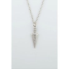 IDR Ok ucu Gümüş Kaplama Düz Zincir Kolye