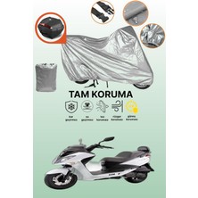 Dokaca Gri Arka Çanta Uyumlu Sym Joyride Evo 200 Uyumlu Motor Brandası, Koruyucu Örtü