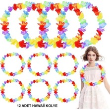 BYZM Hawaii Çiçekli Boyun Kolyesi 12 Adet