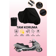 Dokaca Siyah Cfmoto Jet Max Uyumlu Motor Branda, Koruyucu Örtü, Motosiklet Brandası