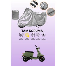 Dokaca Gri Lambretta V50 Special Uyumlu Motosiklet Brandası, Koruyucu Örtü, Motor Branda