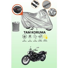 Dokaca Gri Arka Çanta Uyumlu Yamaha Xvs 650 Drag Star Uyumlu Motor Brandası, Koruyucu Örtü