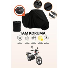 Dokaca Siyah Arka Çanta Uyumlu Yuki Yk 125-7D Apollo Uyumlu Motosiklet Brandası, Koruyucu Örtü