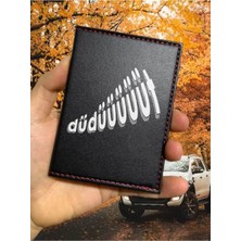 Nurdic Düdüüt Desenli Ruhsat Kabı Logolu Oto Ruhsat Kılıfı Vinleks Deri Dikişli Araç Ruhsat Koruyucu