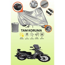Dokaca Gri Kilit ve Arka Çanta Uyumlu Kuba Cristal 50 Uyumlu Motosiklet Brandası, Koruma Örtüsü