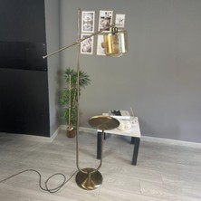 Bamyum Monla Eskitme Gövde Bal Rengi Cam Lambader U Tepsili Makas Gövde Modern Oturma Odası