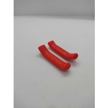 Bisiklet Dünyam Elektrikli Scooter Fren Kolu Koruma Slikonu Kırmızı Renkli