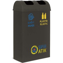 Nil Banyo Üstüner Geri Dönüşüm Kutusu 2li Iç Kovalı 30*74*48CM