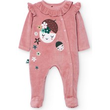 Boboli Kız Bebek Çiçek Meyve Baskılı Tulum