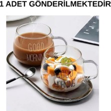 Royal Gross 1 Li Good Morning Günaydın 400 ml Borosilikat Cam Kupa