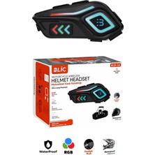 Mena Rise Motor Kask Kulaklık Rgb Modlu Motosiklet Kulaklık Su Geçirmez 5.4 Bluetooth Intercom BLB_36 - Lisinya