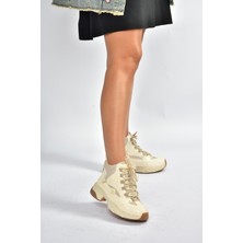 Fox Shoes V312415009 Bej Bilekli Spor Ayakkabı Sneakers