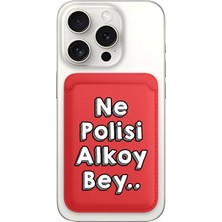Nurdic iPhone 11 12 13 14 15 16 17 Pro Max Plus Air Magsafe Mıknatıslı Kırmızı Kartlık Nepolisi
