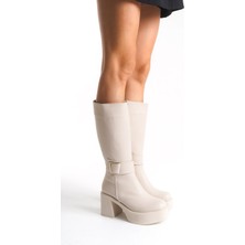 Ventes Kadın Aksesuarlı Kalın Taban & Topuklu Çizme 914311-Z