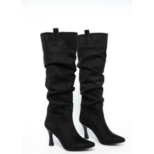 Ventes Bilek Büzgülü Ince Topuklu Kadın Çizme 5038511-Z