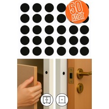 Trend Kulp 50'li Yapışkanlı Siyah Eva Dolap Çekmece Kapağı Ses Stoperi Tamponu Koruyucu Engelleyici 10 mm