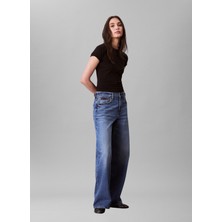 Calvin Klein Yuvarlak Yaka Düz Siyah Kadın T-Shirt LV044C216GUB1