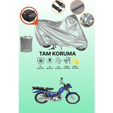 Dokaca Gri Arka Çanta Uyumlu Kanuni Zebra 90 Uyumlu Motor Brandası, Koruyucu Örtü