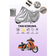 Dokaca Gri Harley-Davidson Flhxse2 Cvo Street Glide Uyumlu Motosiklet Brandası, Koruyucu Örtü, Motor Branda