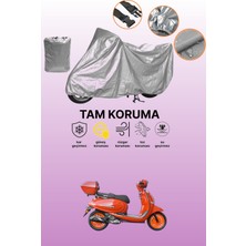 Dokaca Gri Yuki Bellini 125 Uyumlu Motosiklet Brandası, Koruyucu Örtü, Motor Branda