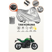 Dokaca Gri Arka Çanta Uyumlu Kawasaki Z 1000 Uyumlu Motor Brandası, Koruyucu Örtü