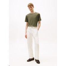 Tommy Hilfiger Bisiklet Yaka Yeşil Erkek T-Shirt MW0MW39368PLI_COTTON Modal Tee