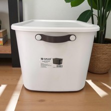 Online Home Market Boxsis Mix 20 Lt Çok Amaçlı Düzenleyici Kapaklı Kutu – Dekoratif Saklama Kutusu Organizer