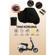 Dokaca Siyah Arka Çanta Uyumlu Falcon Soft 50 Uyumlu Motosiklet Brandası, Koruyucu Örtü