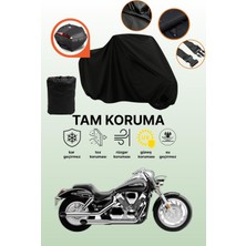 Dokaca Siyah Arka Çanta Uyumlu Honda Vf 750 C Magna Uyumlu Motosiklet Brandası, Koruyucu Örtü
