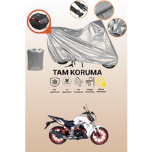 Dokaca Gri Arka Çanta Uyumlu Falcon Shark 188 Uyumlu Motor Brandası, Koruyucu Örtü