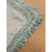 Htm Yapı Anne Eli Ile Işlenmiş Tığ Oyalı Yazma Örtü Yerli Üretim 100X100CM