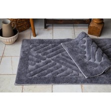 Apricitas Home Tıles Antrasit 2 Parça Banyo Paspası