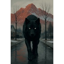 Aydın Garage Kurt Kapı Direk Kaplama Folyosu Baskılı Sticker Sağ-Sol 2 Adet 22*50 cm