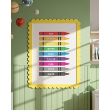 Fuart.Co Ingilizce Renkler Dijital Baskı Poster V2 (Çerçevesiz) VAFU