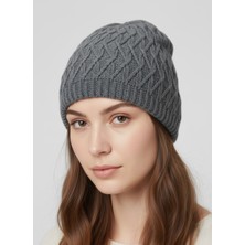 Balkonda Klasik Bere Polar Astarlı Soğuktan Koruyucu Soft Dokuma Unisex Gri