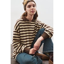 Manuka Polo Yaka Oversıze Tshırt Kahverengi