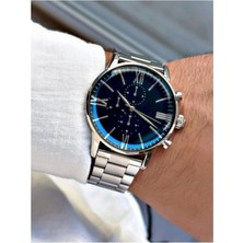 Leerybee Gümüş Renk Çelik Kordon Erkek Kol Saati