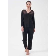 Relax Mode Kadın Dantelli Pijama Takım - 10006