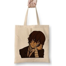 Toyaso Osamu Dazai Bungo Stray Dogs Bez Çanta Uzun Saplı Alışveriş Çantası Plaj Çantası