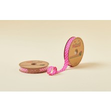 Biye Büyük Puanlı Katlı A21 Fuşya 2 cm 25 Metre %65 %35 Polyester