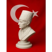 Generic Boyanabilir 3D Baskı Atatürk Büstü | Pla Dekoratif Heykel Maket | Masaüstü Koleksiyon Figürü | Eğitim ve Ofis Dekoru | Hediyelik – Boyasız | 100x131x105.84 mm