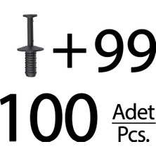 Alpha Auto Part Opel, Bmw, Mercedes Için Tampon Klips- 100'LÜ