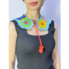 Gönülden Tasarım Açık Mavi Motifli Gömlek Yaka Giyim Aksesuarı 30X10 cm