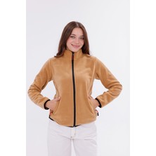 Monox Kadın Slim Fit Tam Fermuarlı Polar Ceket