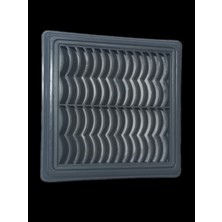 Evdi Kare Baca Kapağı Duvar Menfezi Ayarlı  Atrasit Gri - Filitreli ( 10 Adet )