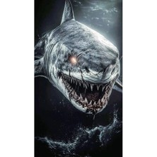 Aydın Garage Köpek Balığı Kapı Direk Kaplama Folyosu Baskılı Sticker Sağ-Sol 2 Adet 22*50 cm